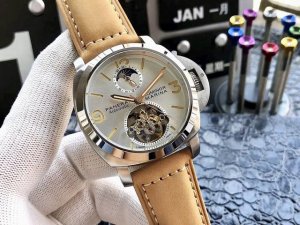 新款 统一价 品牌 沛纳海----尊贵高端男表 多功能动能显示-奢华大气类型 精品顶级男士腕表 顶级上海机械机芯 稳定 顶级316精钢 耐用 矿物质超强镜面玻璃