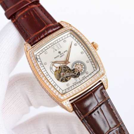 Sj出品 金银同价 百达翡丽-Patek Philippe L39 Pp 满天星 新品男士全满钻壕镶腕表 搭载全自动进口28S2自动上链机械机芯 904L精钢表 - 点击图像关闭