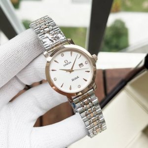 白壳 玫瑰金 钢带+20 陶瓷带+40 优雅时尚 经典热卖 欧米茄-Omega 女士腕表 进口石英机芯 矿物强化玻璃 316L精钢表壳 精钢表带 时尚设计 优雅