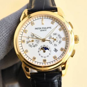 白 金 百达翡丽复杂功能计时系列上市 Patek Philippe 贵族的艺术品！独家字面加高档内影logo，搭配进口 0多功能机芯 0返修 功能 24小时,星