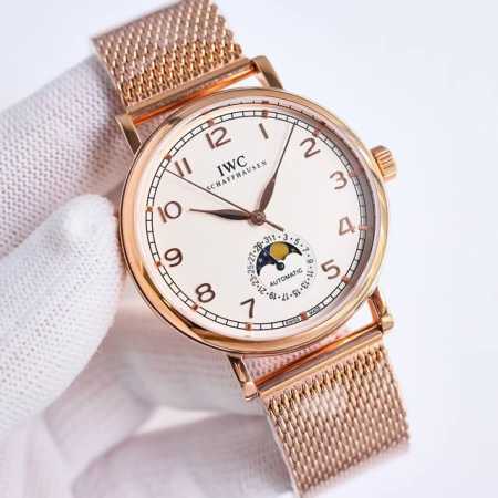 Tw 出品 白壳 金壳 Tw Factory Iwc 万国 柏涛菲诺系列lp2 指针式日历功能，最受欢迎的简洁，优雅，大气的正装风范手表！6字位表盘为最新日历盘 - 点击图像关闭