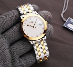 台湾厂出品：白钢P：690 金20. 浪琴 军旗系列 正品开模1:1还原正品的每一个细节 所有配件可与正品通用完美拆换，尺寸38.5X8.5，表壳经多道工序加工