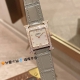 白钻 金钻 Heure H腕表 新款大钻石 “羽毛”镶钻 26X26Mm 白色天然珍珠母贝表盘，瑞士石英机芯，可自由搭配手拆卸意大利牛皮或美洲鳄鱼皮，不锈钢针扣