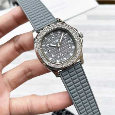 白 金 钻10 百达翡丽 Patek Philippe-最新手雷腕表独家首发原装进口石英机芯矿物质玻璃镜面 316精钢表壳表盘镶钻高端大气直径女35.6X7.7 - 点击图像关闭