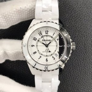Kor 韩版Chanel J12香奈儿 非黑即白 永恒经典采用原厂韩国进口精密陶瓷，质地轻、抗磨损、抗过敏、不褪色，烧制出温润如玉的质感与美感，陶瓷表壳表带耐磨