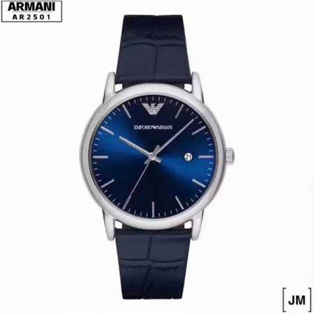 390阿玛尼品牌：Emrio Armani／阿玛尼 型号：Ar2500 机芯种类： 种类：男表 表盘形状：圆形 表扣：针扣 表壳：316L精钢 表带：原装小牛皮 - 点击图像关闭