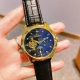 欧米茄一omega九飞轮全自动日月星辰机械，6字位白天走时 太阳 晚上走时 月亮 [月亮]蕴含最优质的材料与一丝不苟的工艺！超强矿物质幻彩玻璃，真空电镀，精密防