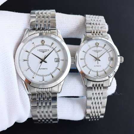 实物拍摄浪琴 Longines 最新情侣机械对表 原装进口日本西铁城8215全自动进口机械 请认准机芯图 精准走时 316L精钢表壳 传统三针设计 有进口小牛皮 - 点击图像关闭
