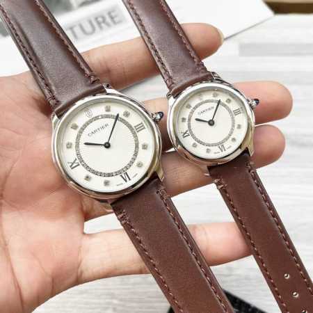 银白 玫瑰金 皮钢带同价 卡地亚 Cartier 最新ronde Must系列腕表，承袭经典圆形造型，以更流畅的表壳，与更精致的表盘设计焕美新姿瞩目回归。经典的 - 点击图像关闭