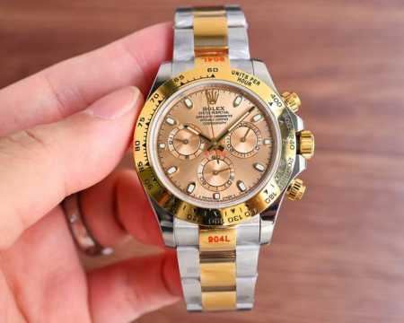 18K出品 18K包金 现货供应 Rolex-劳力士 迪通拿系列 Rw1 Gtc中国国检检测证书，联网可查！一档调时 计时秒针 3字位9字位小针 功能原装一致！ - 点击图像关闭
