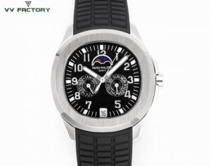 Factory 2025最新款 Aquanaut系列推出首款新增便捷实用的复杂功能腕表 5261-001 笑脸雷王 1 原装对版氟橡胶带开模，舒适佩戴，全天适配