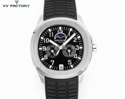 Factory 2025最新款 Aquanaut系列推出首款新增便捷实用的复杂功能腕表 5261-001 笑脸雷王 1 原装对版氟橡胶带开模，舒适佩戴，全天适配