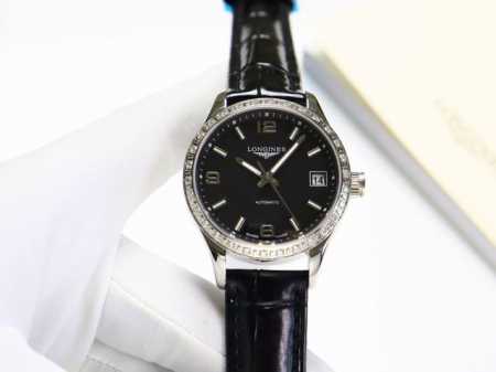 间玫20 钢带20 钻40 浪琴-Longines 康铂系列 女士腕表 优雅时尚 表壳316L精钢打造 采用原装蝴蝶按扣 蓝宝石凸玻璃镜面 机芯搭配2813全自 - 点击图像关闭