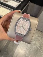 Franker Muller_法兰克穆勒 V32酒桶系列 奢华镶嵌钻石经典数字面搭配橡胶真皮带 镶钻扣子 进口机芯 真空电镀 亮度高 更耐带 百搭衣橱 多种风格