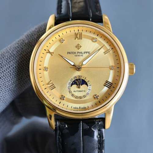 白 金+50 再次升级 2024百达翡丽Patek Philippe男士腕表．腕表月相系列,秉持了百达翡丽的一贯传统，更唯美的结合了6字位日历与被表友热捧的日月