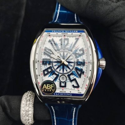完美细节 Abf 最高品质 新款到货 Franck Muller 法兰克穆勒 Fm Vanguard Yachting V45遊艇系列 44X54 Mm1.表壳