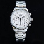 皮带 金 全新推出浪琴L2.759.4六针多功能机械 时、分、秒、9时位置设小秒针与24小时显示、月份.日期中心秒针顺时针转动、6时位置设12小时累计计时盘 机