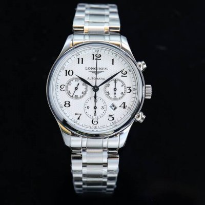 皮带 金 全新推出浪琴L2.759.4六针多功能机械 时、分、秒、9时位置设小秒针与24小时显示、月份.日期中心秒针顺时针转动、6时位置设12小时累计计时盘 机