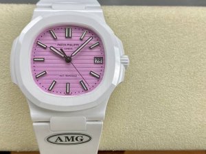 Amg 百达翡丽Pp7420 Aet鹦鹉螺 Pp家族，40Mm 9015机芯 超薄8.6Mm 超高颜值款 男女通用 搭配衣服好帮手，你敢相信，纯白陶瓷款 新款
