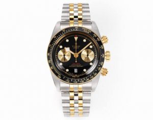 白 -金 新品帝舵 Tudor Black Bay Chrono系列是一款融合潜水表传统与赛车计时功能的混合型腕表，以其复古美学与现代技术著称。以下是该系列的主