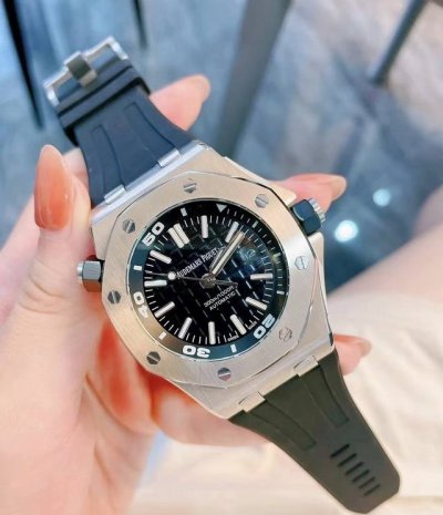 Audemars piguet爱彼 皇家橡树离岸型系列 自动机械机芯 300米深度百搭 男表 瑞表 42Mm 黑色表盘