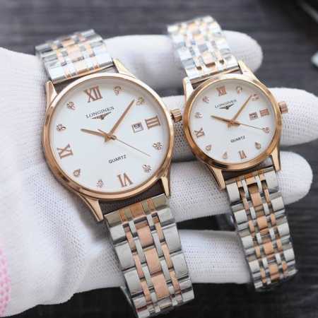 白150玫170 钢带20 最新款超薄浪琴-Longines 机芯 采用原装进口石英机芯 走时精准 镜面 蓝宝石防刮镜面 材质 精钢表带 直径 男39Mm女28 - 点击图像关闭