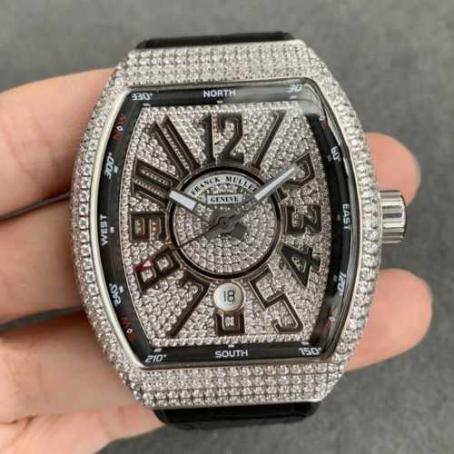 abf 升级版V45最高品质 Franck Muller 法兰克穆勒 44X54 Mm1.表壳100%原版开模 特别是三明治结构表壳 中间内侧 黑色的侧槽和把头