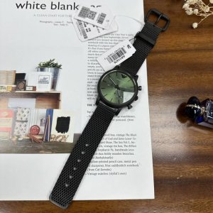 支持香港、美国直邮 正品？正品！配联保卡全国联保！阿玛尼手表男表ar11 经典酷炫，型格时尚休闲，商务百搭，亮黑表壳 蓝面三眼计时，编织网带，针扣，矿物质水晶镜