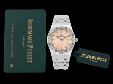 Audemars Piguet爱彼 皇家橡树系列67651Or女士石英腕表～闪耀登场！女神百搭款，闪闪惹人爱！ App购入正品拆解开模，全程Cnc打磨，多次校对 - 点击图像关闭