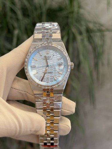 独家实拍图 劳力士 陆使冰蓝面，冰糖钻，瑞士机芯，全自动机械表，直径41Mm Rolex Swiss Movement Automatic Mechanical