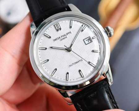 白壳 金玫壳 百达翡丽-Patek Philippe-火热新款式，新款锅盖，耗时长达8个月！超薄男士自动机械腕表，采用进口原装9015机芯，每小时振频28800 - 点击图像关闭