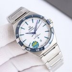 最新爆款热销单品 欧米茄第五代星座系列男士机械腕表，全新原装尺寸41Mm腕表！全新进口自动机械机芯改装，订制8900机芯原装特别设计。五码合一 机芯 原装进口机
