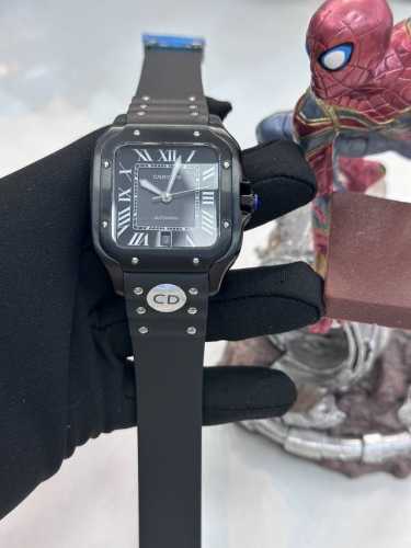 独家实拍图 cartier Automatic Mechanical Watch 卡地亚山度士 全自动机械表 男士腕表