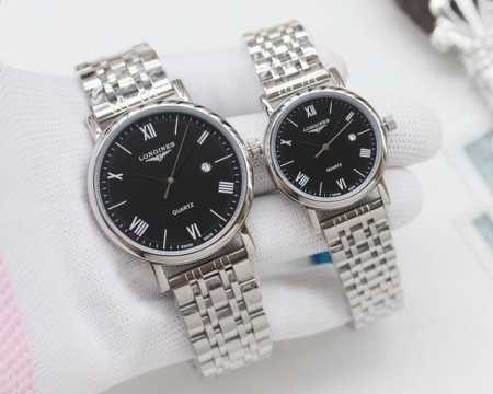 白壳 金壳 钢带20 品牌：浪琴-Longines 类型：情侣腕表 壳套：顶级版316精钢l 表带：进口小牛皮表带 316L精钢表带 机芯：进口石英机芯 镜面： - 点击图像关闭