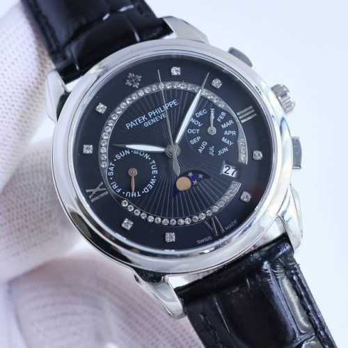 顶级复刻 白壳 金壳 Pp 最新款式 百达翡丽 Patek Philippe R68搭配进口 0多功能机芯 零返修 功能 24小时,星期，星辰，月份 进口316