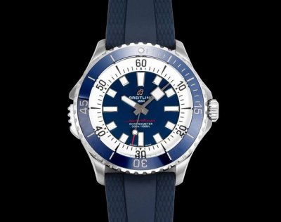 Mm市场首发双向旋转圈口带锁止开关，突破原装技术壁垒 超级海洋腕表 Superocean 沿用了“Slow Motion”著名的设计语言，同时增加了陶瓷镶嵌表圈