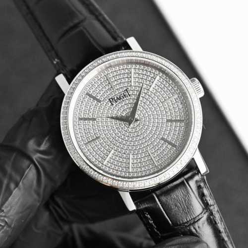 白钻 金钻 Plaget Count‘S Fine Jewels 伯爵高级珠宝腕表 18K白金材质 后镶满天星顶级T方钻石 41×11Mm表径 手动超薄透底机芯