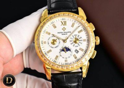 百达翡丽 Patek Philippe， 惊艳登场，42毫米的表径适配大众男性手寸，非常商务可亦休闲。视觉冲击力强，令人过目不忘，实物质感更加优美。 DDD 1