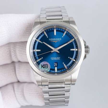 耗时半年强力推荐 优雅焕新｜ 新品首推 浪琴康卡斯悦动系列 优雅银经典黑百搭绿深邃蓝高级咖 原版开模，对版41Mm尺寸316精钢材质，Cnc精工艺打造拉丝抛光处 - 点击图像关闭