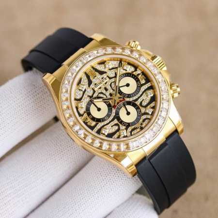 统一 劳力士迪通拿，我们就会想到赛车运动，想到保罗 纽曼，想到熊猫盘，Tw推出劳力士的一款全新的宇宙计型迪通拿腕表116588Tbr。表盘采用莫桑钻密镶表盘，酷 - 点击图像关闭