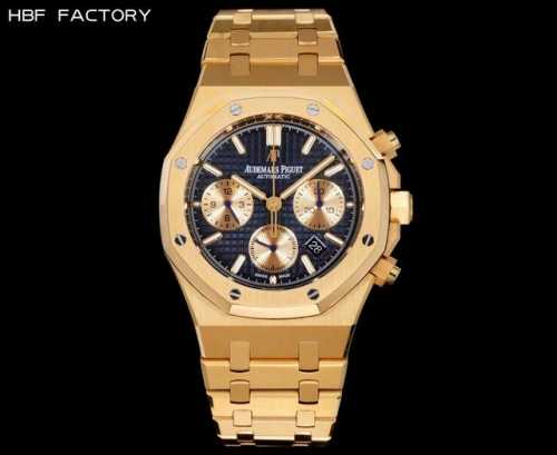 白钢 ，金钢 ，夹版100Hbf Factory Audemars Piguet-爱彼 V2 版本：升级内影跟正品一致 抛光内影 看时间刻度更加立体市场最高版本