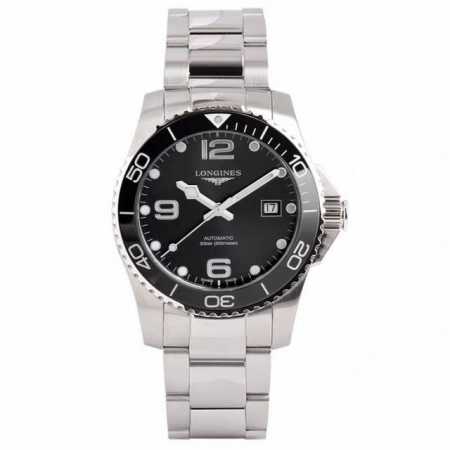 Longines 浪琴 新款康卡斯陶瓷表圈机械男表L3.781.4.56.6 96.6，搭配全自动机械 - 点击图像关闭