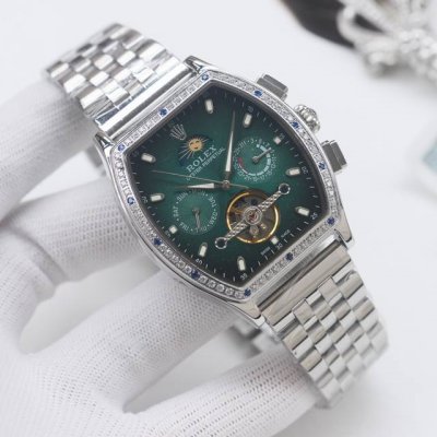 白 金 品牌：劳力士-Rolex 类型：男士腕表 壳套：顶级版316精钢L 表带：进口小牛皮 316精钢表带 机芯：全自动进口机械机芯 镜面：矿物质防刮镜面玻璃
