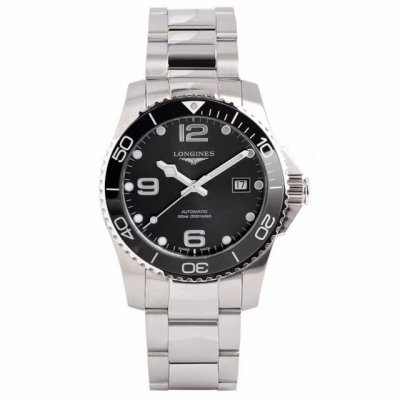 Longines 浪琴 新款康卡斯陶瓷表圈机械男表L3.781.4.56.6 96.6，搭配全自动机械