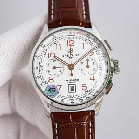 Tw新品百年灵璞雅b01计时腕表premier B01 Chronograph 吴彦祖同款 材质 316L精钢 直径 42毫米 厚度 13.65毫米 表镜 锅盖 - 点击图像关闭
