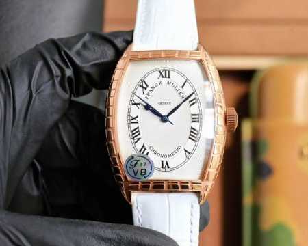 法兰克 穆勒 Franck Muller 55*42*13Mm 全自动机械机芯 双面小牛皮原装针扣 酒桶形拱桥状壳 烈日之下 万众瞩目 - 点击图像关闭