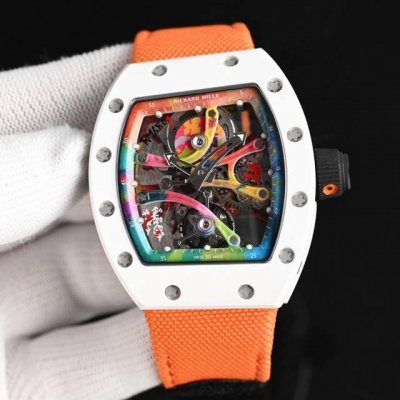 Richard Mille “手腕上的艺术品”Rm68-01 涂鸦 陀飞轮 升级 氧化锆陶瓷 面盖、底盖 碳纤维 中壳、把头 纤薄壳身仅 14 Mm 这枚推出的