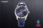 Longines浪琴名匠月相40Mm腕表，搭载L899.5一体机芯 所有功能同步原装 。 三大市场唯一』： 摆轮板镂空对版最新L899.5机芯 自动陀真小轴承