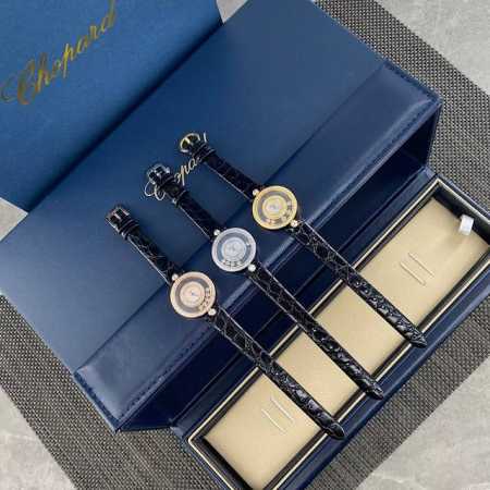 萧邦-Chopard快乐钻 有金有钻寓意有进有钻 happy Diamonds系列 快乐钻圆形腕表26尺寸 鳄鱼皮表带 3款可以选 最推荐玫瑰金款式 上手很显白 - 点击图像关闭