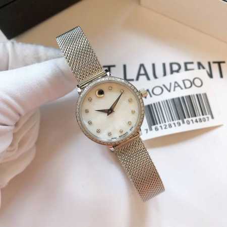 白壳 玫壳 .钻20 Movado 摩凡陀博物馆系列316L不锈钢坚实耐用且低致敏性。经由pvd抛光处理,外表打磨熠熠生辉,更具美感。蓝宝石玻璃具有防刮伤特质, - 点击图像关闭